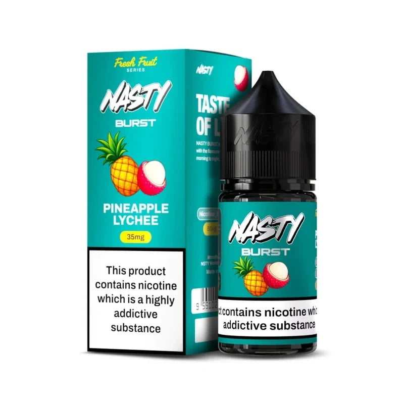 35mg/50mg Pineapple Lychee - Nasty Burst Nic Salt 30ml