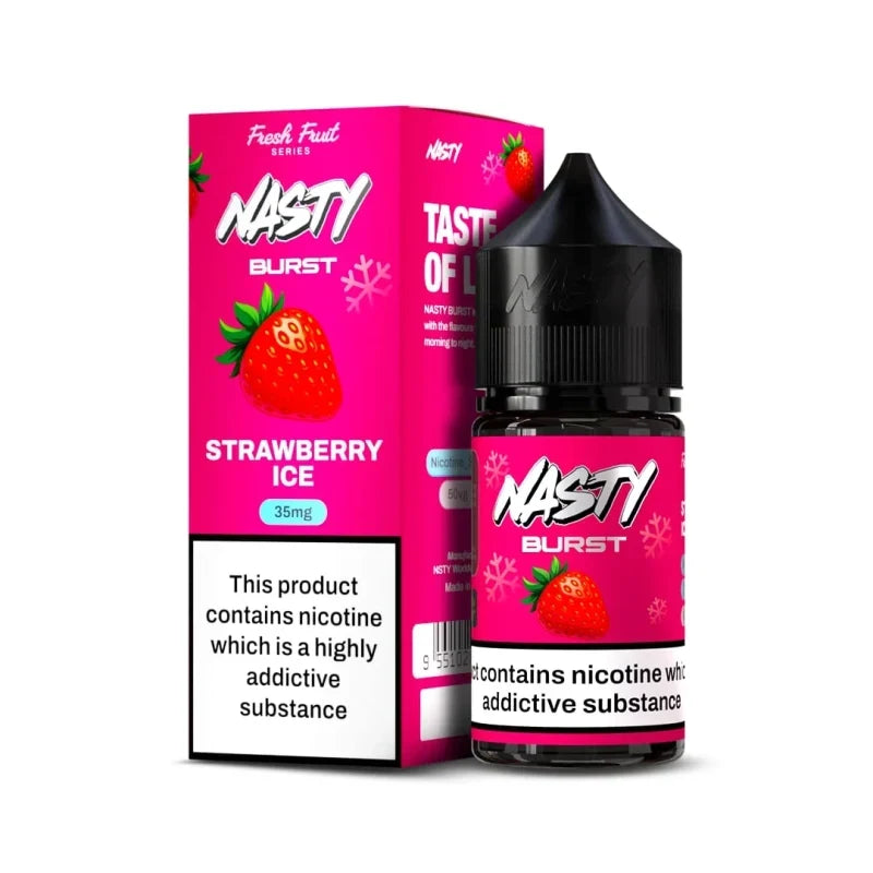 35mg/50mg Strawberry Ice - Nasty Burst Nic Salt 30ml