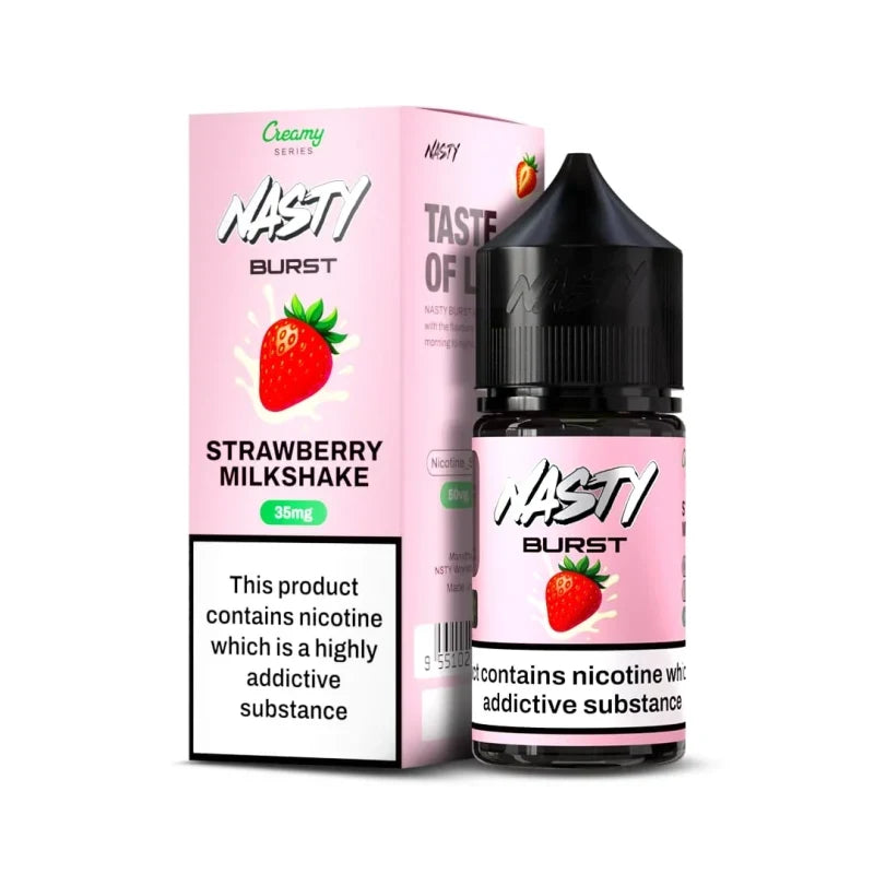 35mg/50mg Strawberry Milkshake - Nasty Burst Nic Salt 30ml