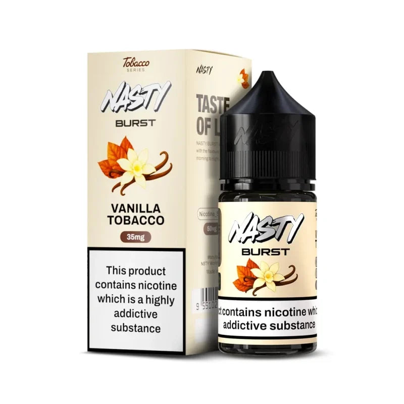 35mg/50mg Vanilla Tobacco - Nasty Burst Nic Salt 30ml