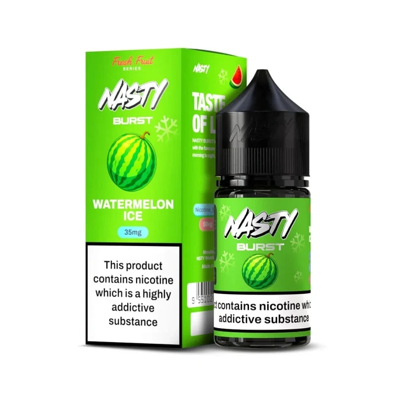 35mg/50mg Watermelon Ice - Nasty Burst Nic Salt 30ml